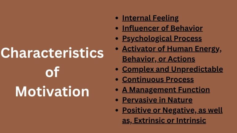 What are Characteristics of Motivation
