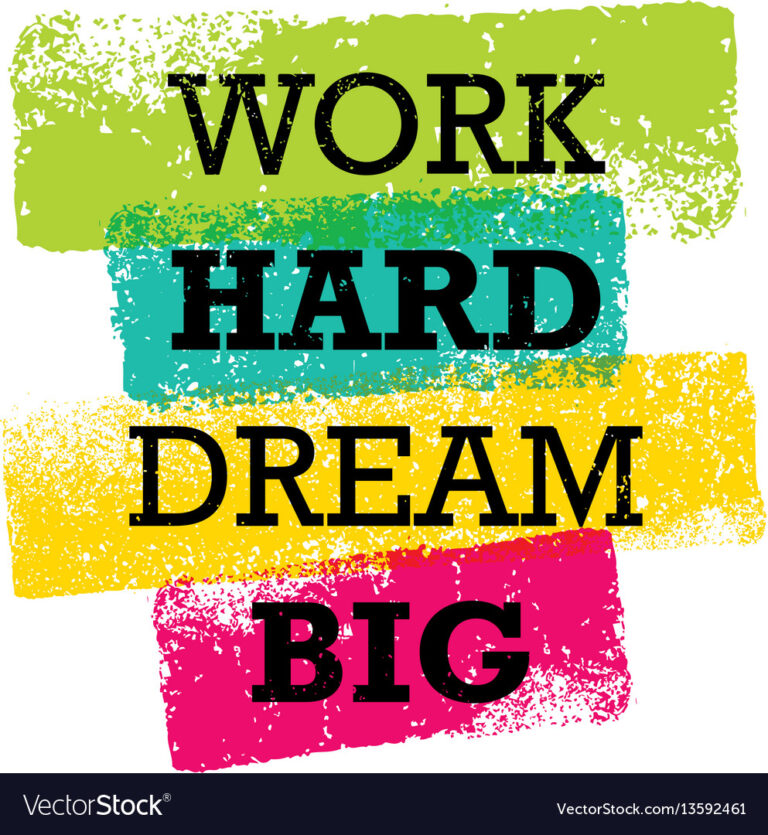 Work Hard Dream Big Quotes
